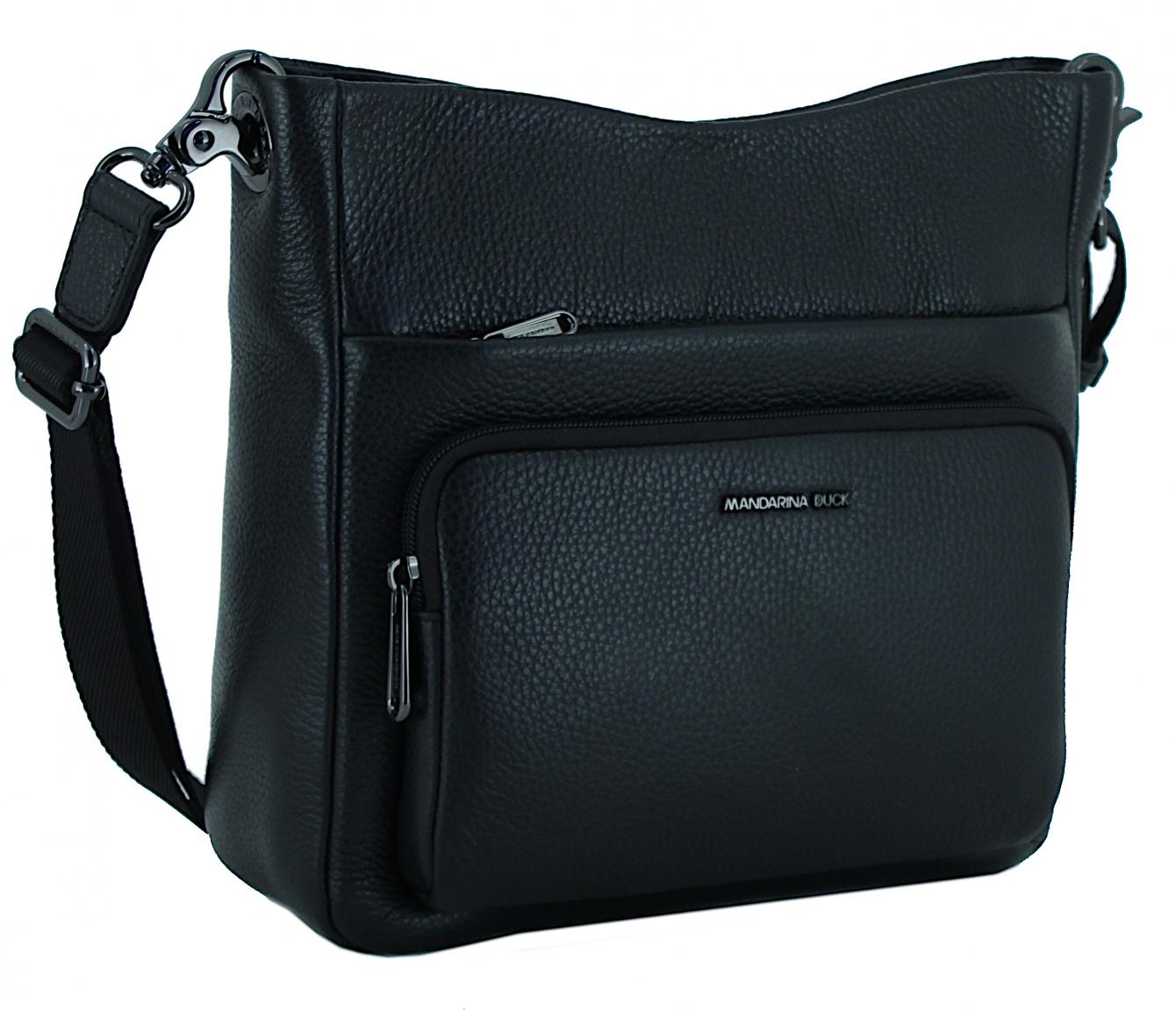 Mandarina Duck Mellow Leather Crossover Umhängetasche schwarz 