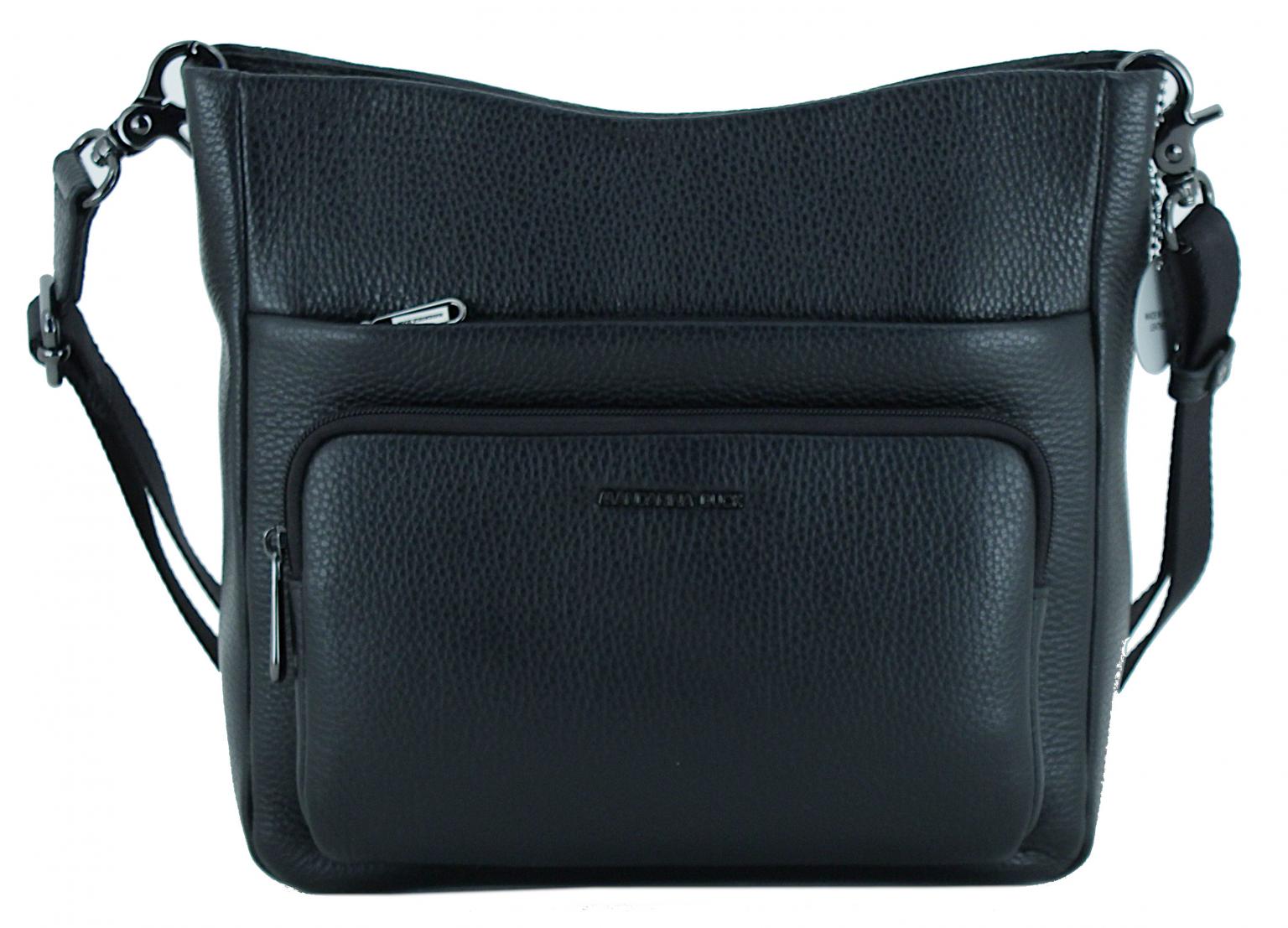 Mandarina Duck Mellow Leather Crossover Umhängetasche schwarz 