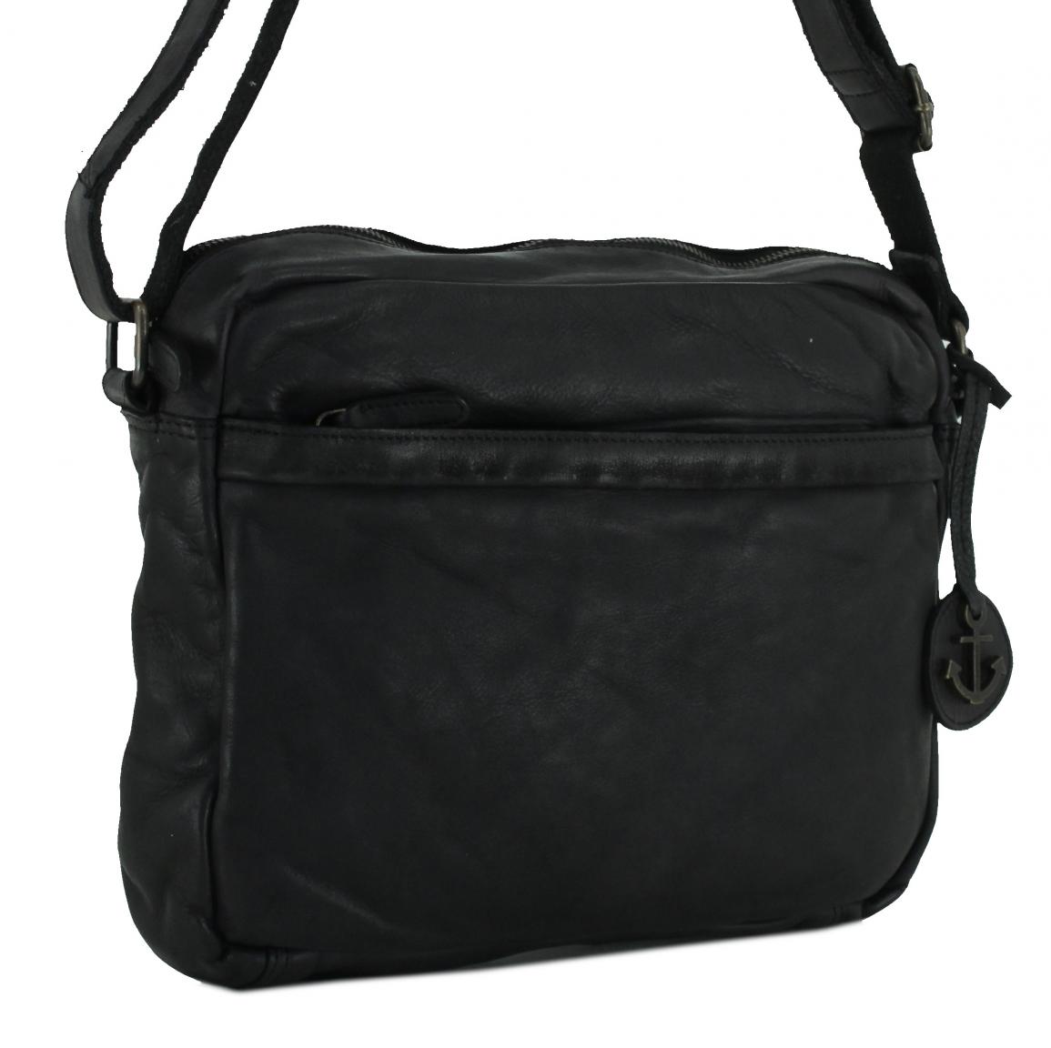 Messenger Bag Harbour 2nd Parker Style Up Dark Ash schwarz 