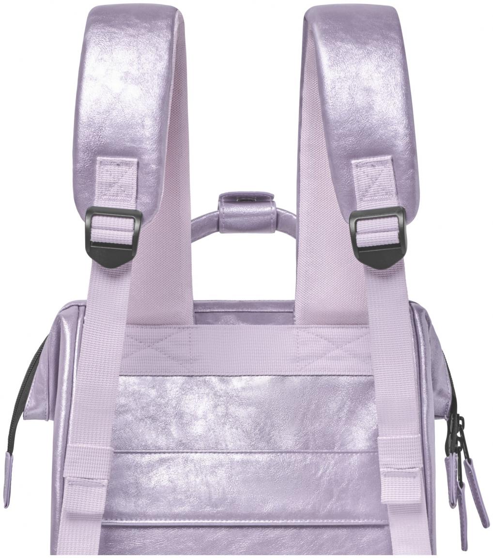 Metallicrucksack lila glänzend Cabaia Adventurer Small Capri