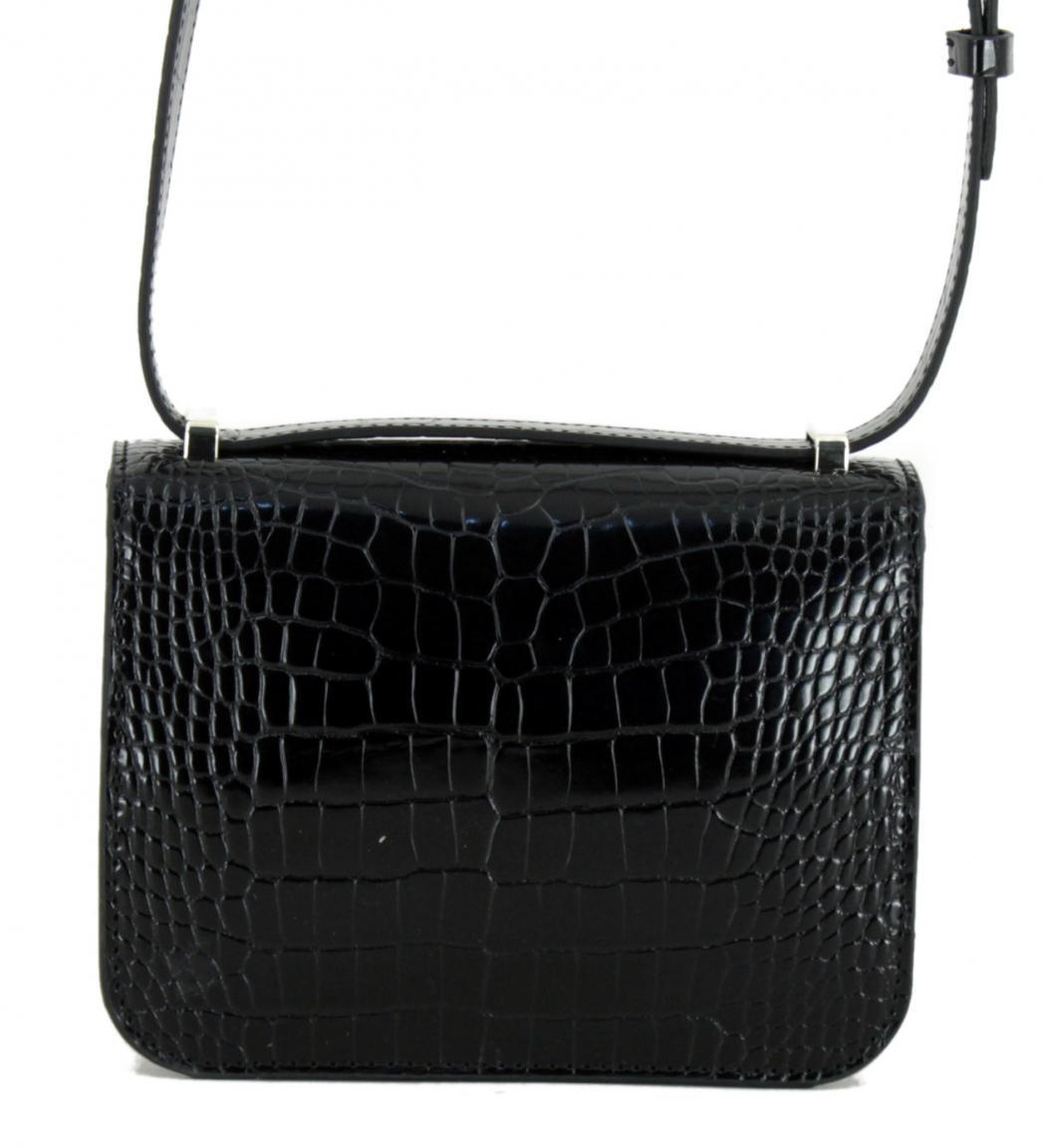 Microbag Guess Corily Mini Croco Black