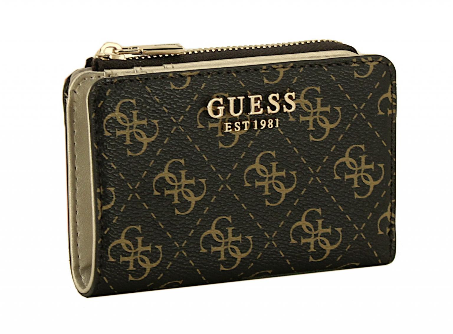 Mini Portemonnaie Guess Laurel SLG Brown Logo 