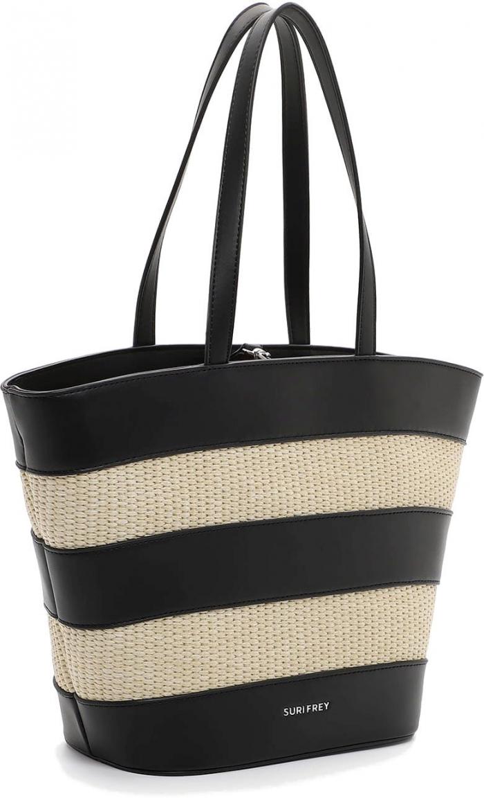 Mini Shopper Bailey Suri Frey Sommertasche Materialmix Black