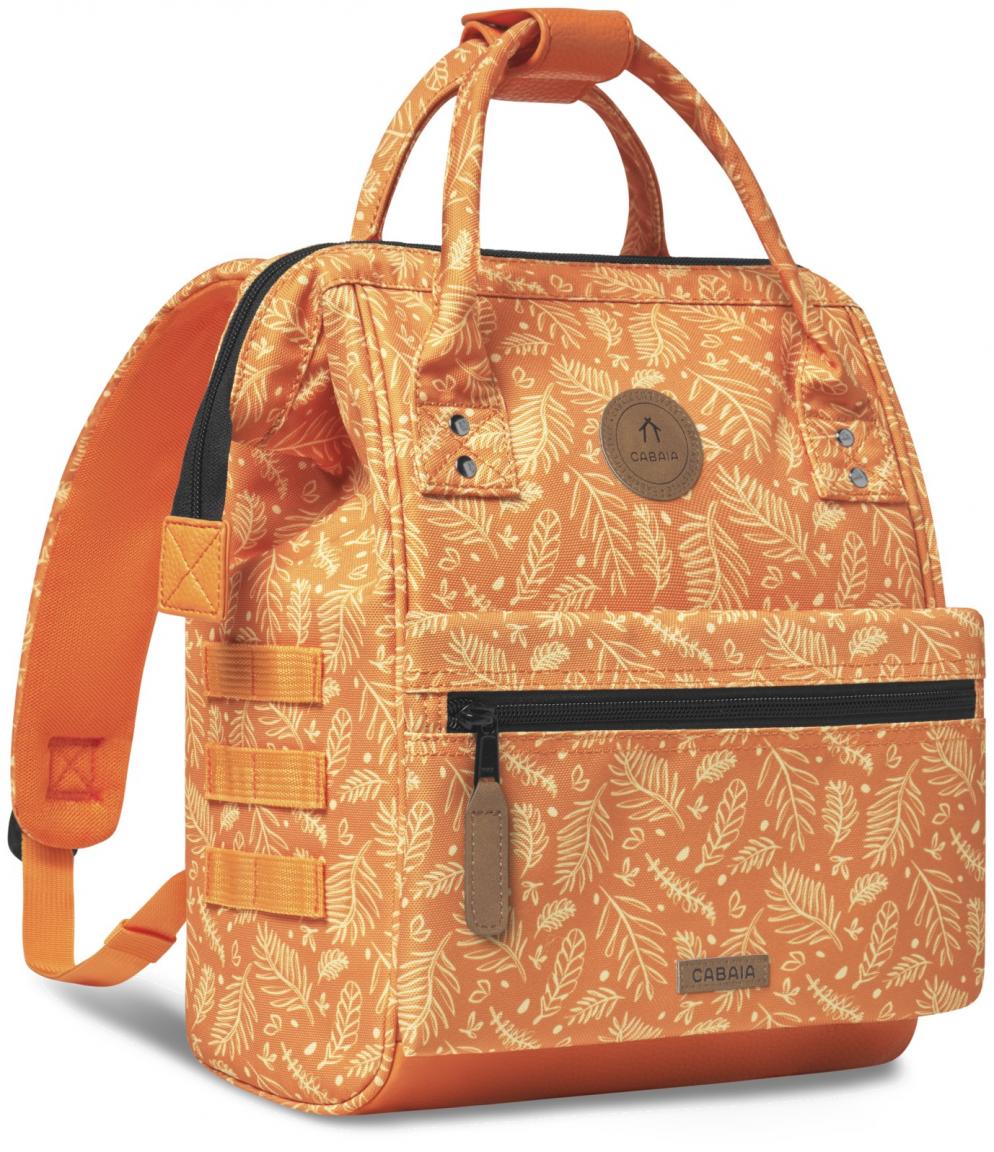 Minibackpack Adventurer Small Bayonne Orange Blätterprint