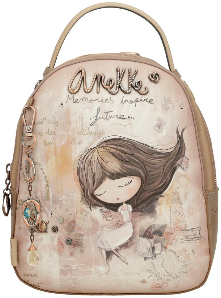 Minibackpack Anekke Memories bestickt Strass beige