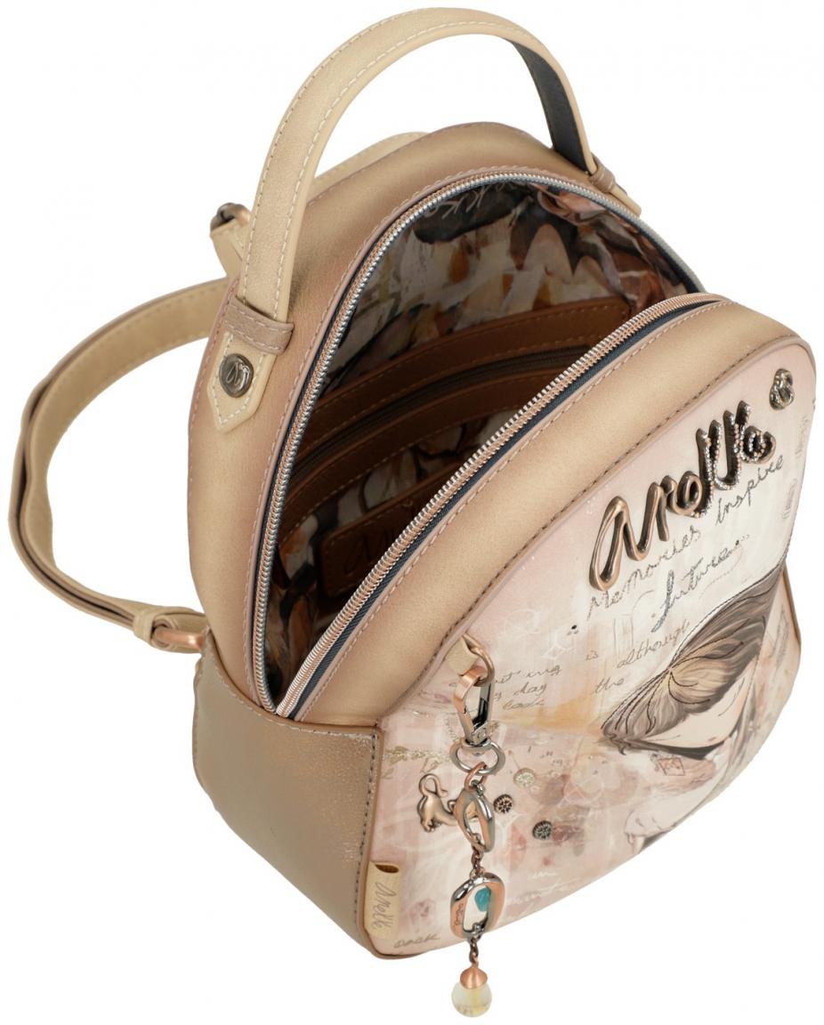 Minibackpack Anekke Memories bestickt Strass beige