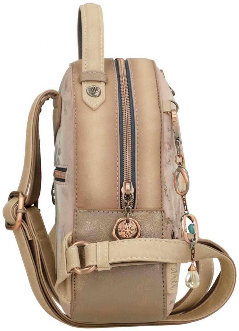 Minibackpack Anekke Memories bestickt Strass beige