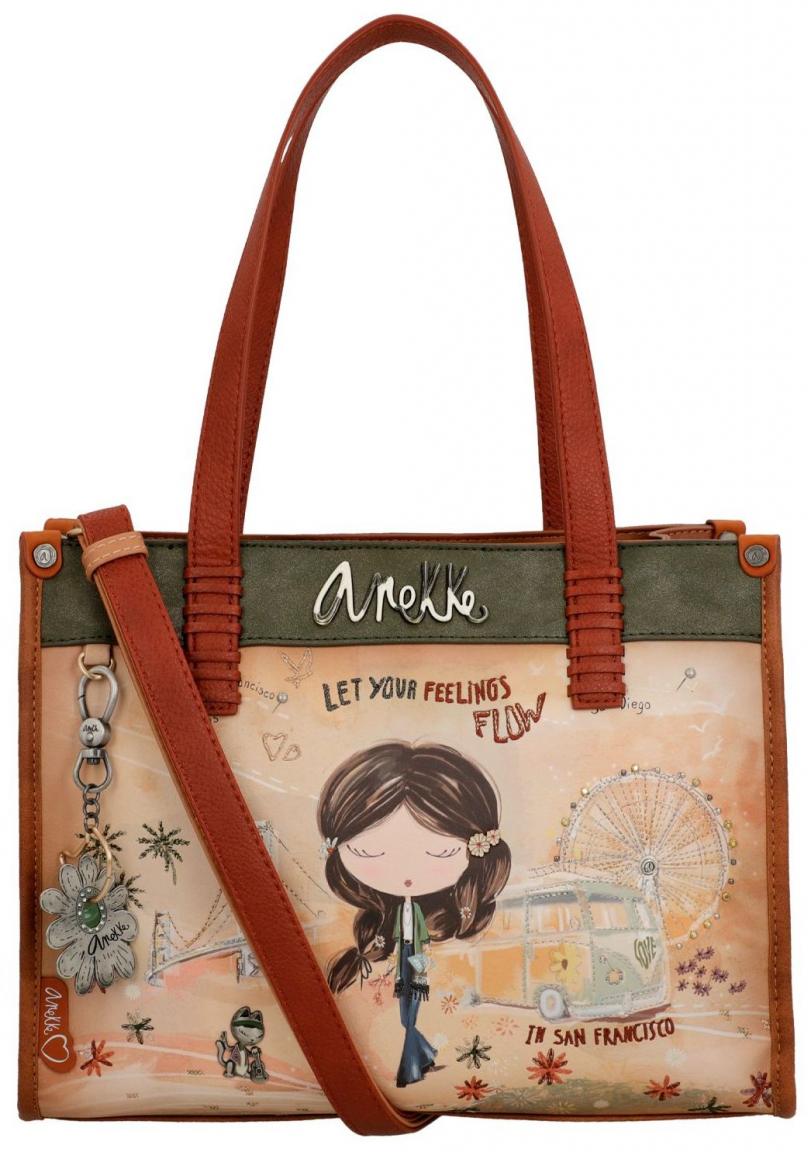 Minishopper Anekke Peace and Love Camel Totebag