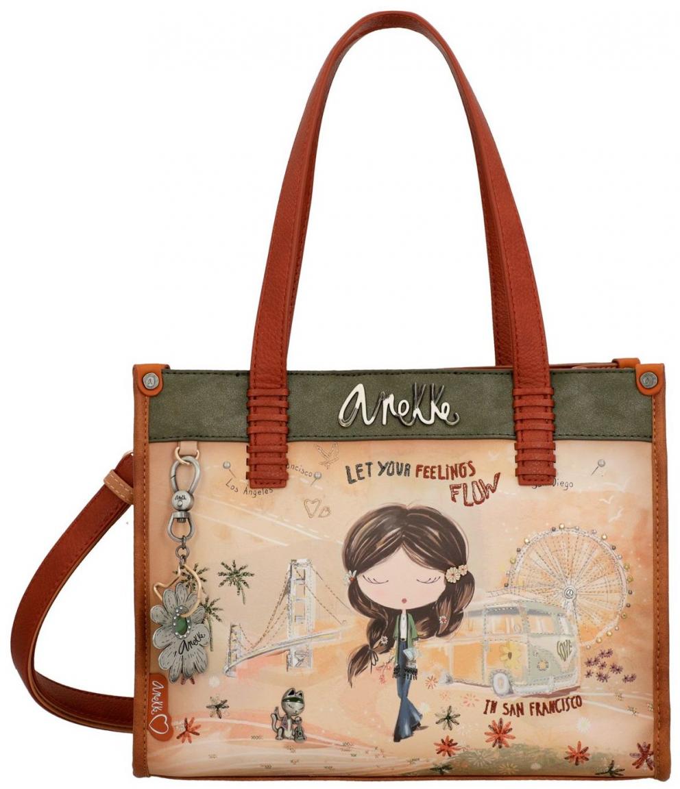 Minishopper Anekke Peace and Love Camel Totebag