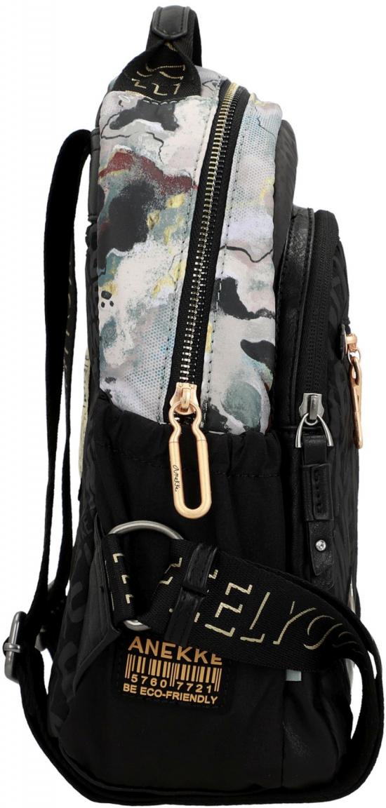 Nylonrucksack schwarzbunt Logoprint Kanada Anekke Nature Woods