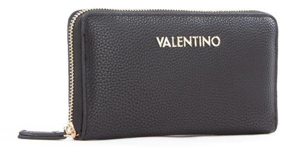 Portemonnaie schwarz Valentino Brixton Nero genarbt