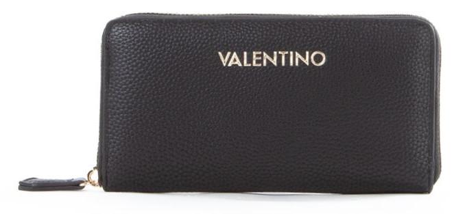 Portemonnaie schwarz Valentino Brixton Nero genarbt