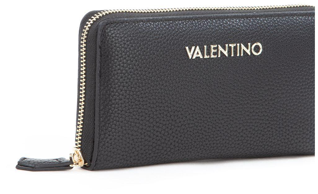 Portemonnaie schwarz Valentino Brixton Nero genarbt