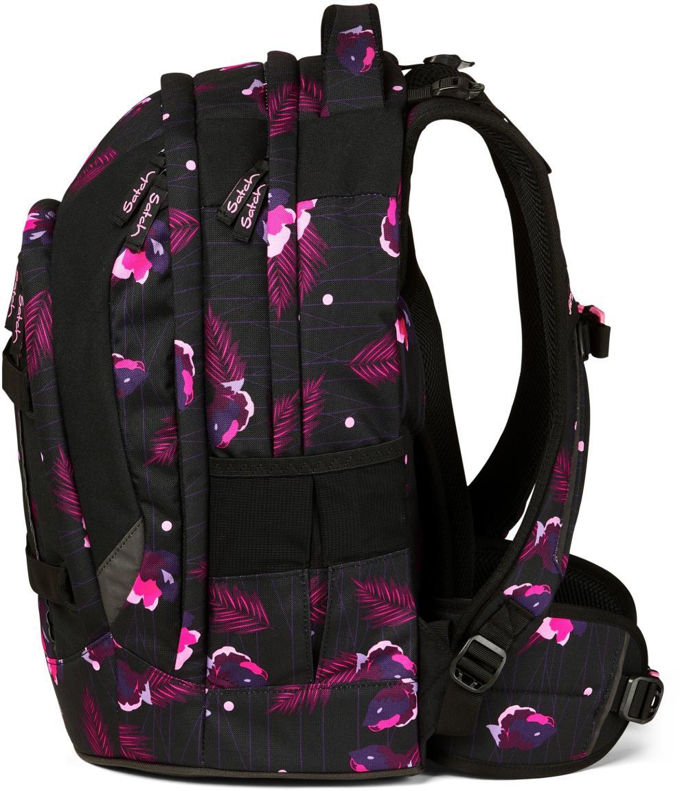 Ready to Swap Mädchenschultasche Satch Pack Mystic Nights Blumenprint schwarz pink