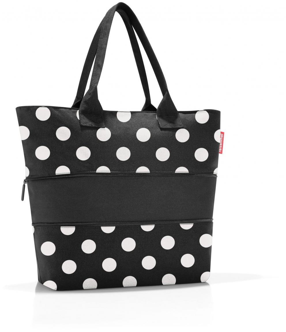 Reisenthel Shoppingtasche schwarz weiß Punkte Dots White