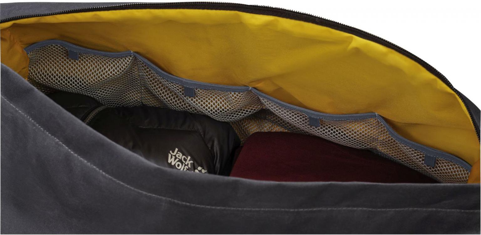 Reisetasche Rucksackfunktion Jack Wolfskin Traveltopia Duffle 45 Phantom