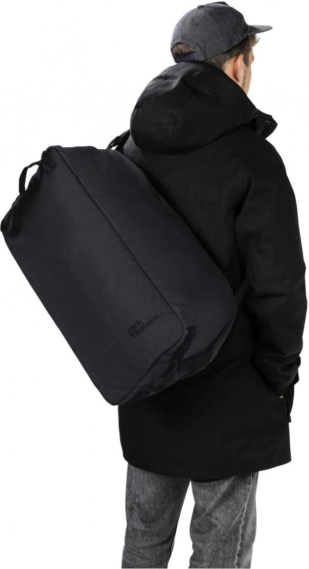 Reisetasche Rucksackfunktion Jack Wolfskin Traveltopia Duffle 45 Phantom