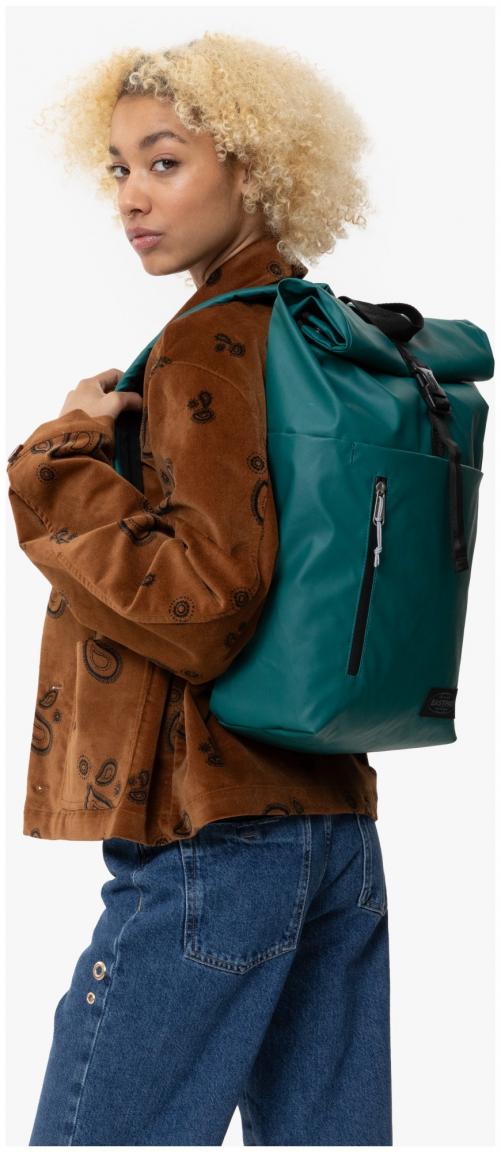 Roll Top Rucksack Eastpak Up Roll Tark Petrol Beschichtung