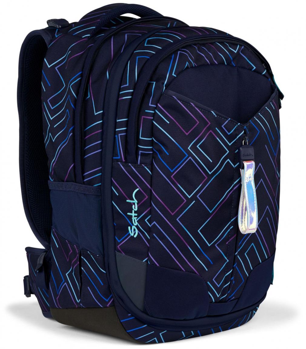 Satch Match Schulrucksack Purple Laser dunkelblau lila