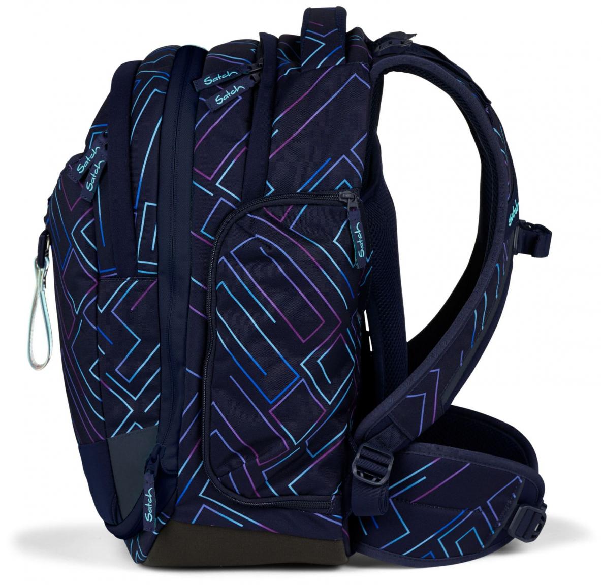 Satch Match Schulrucksack Purple Laser dunkelblau lila