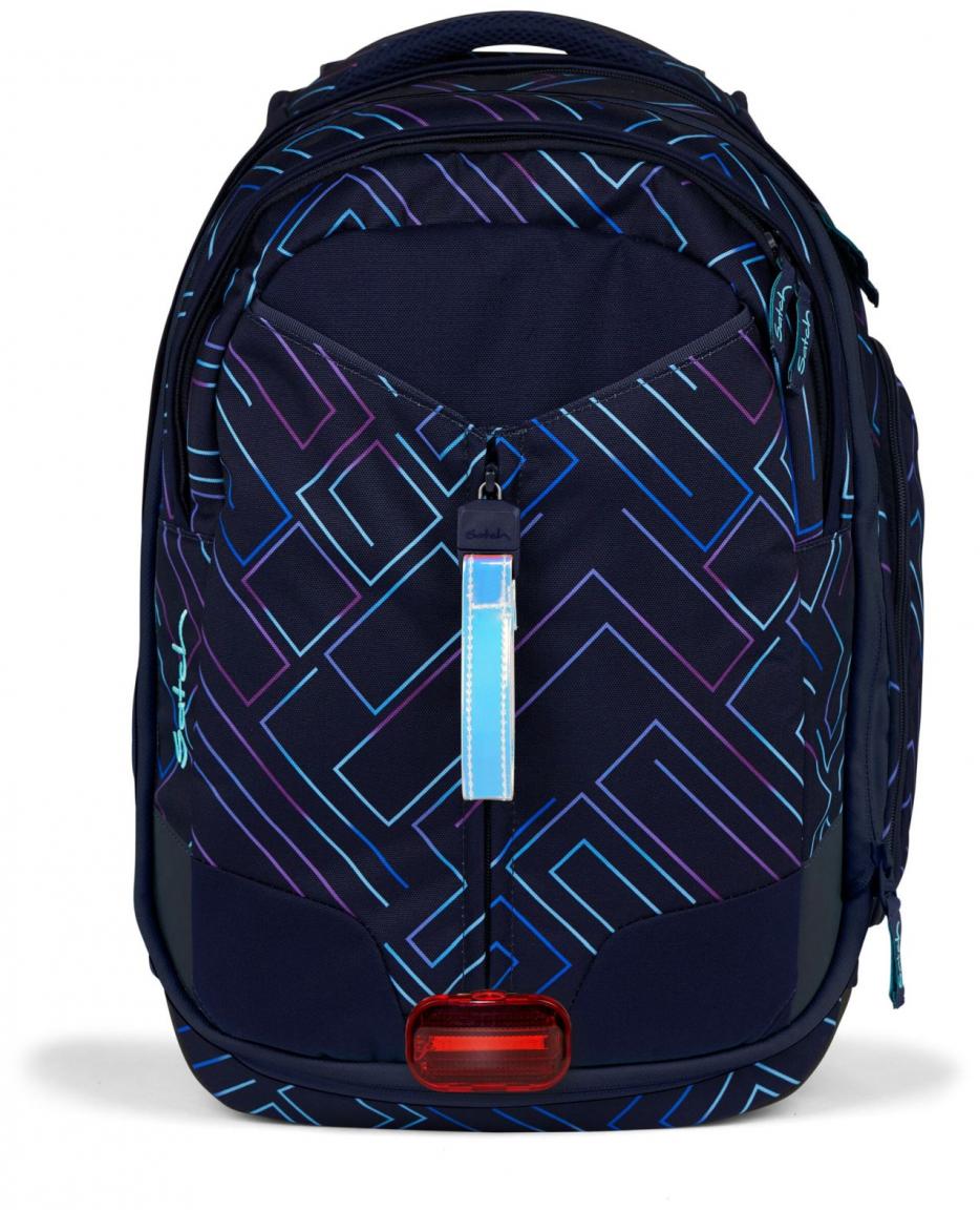 Satch Match Schulrucksack Purple Laser dunkelblau lila