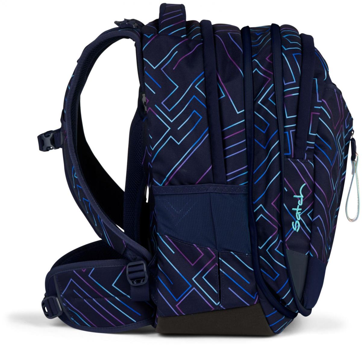 Satch Match Schulrucksack Purple Laser dunkelblau lila