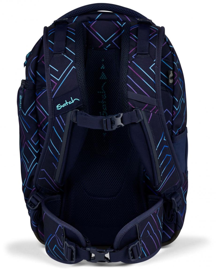 Satch Match Schulrucksack Purple Laser dunkelblau lila