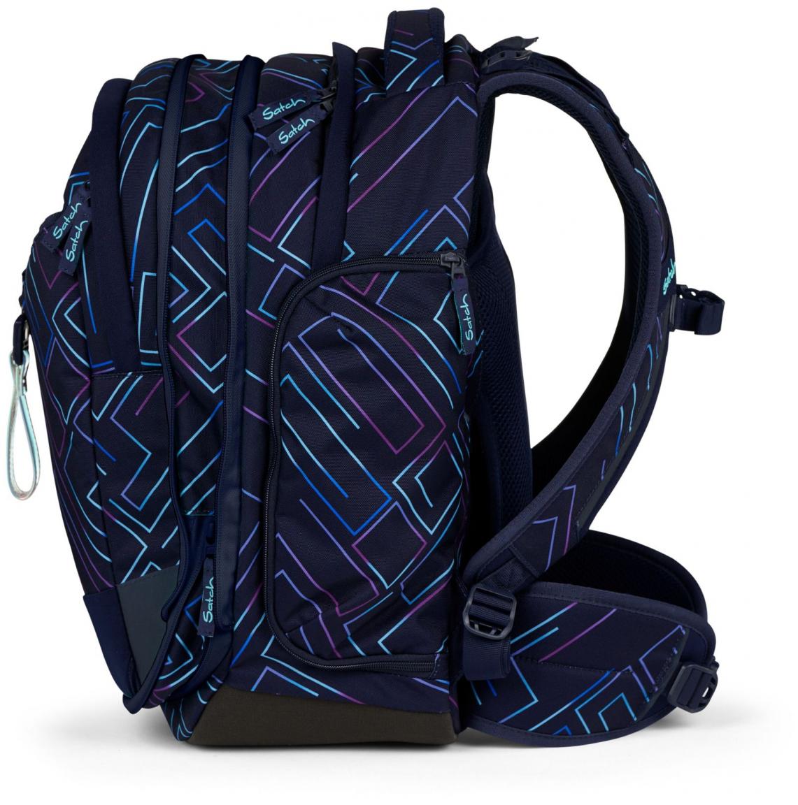 Satch Match Schulrucksack Purple Laser dunkelblau lila