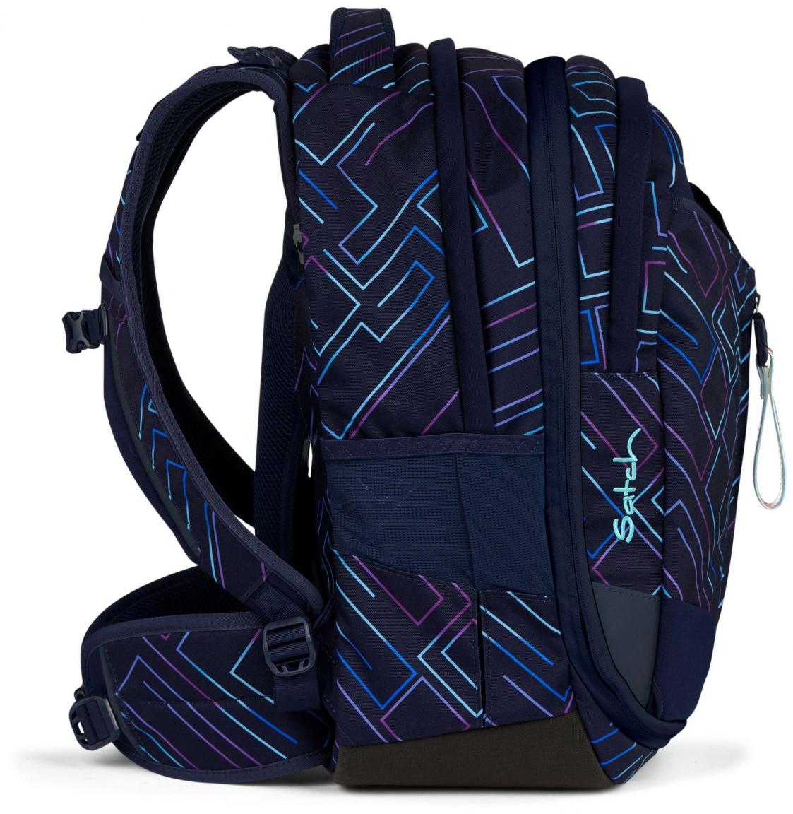 Satch Match Schulrucksack Purple Laser dunkelblau lila