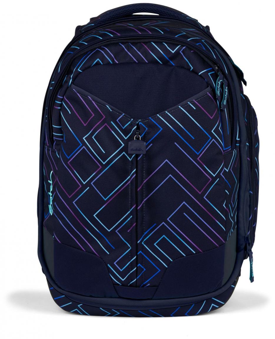 Satch Match Schulrucksack Purple Laser dunkelblau lila