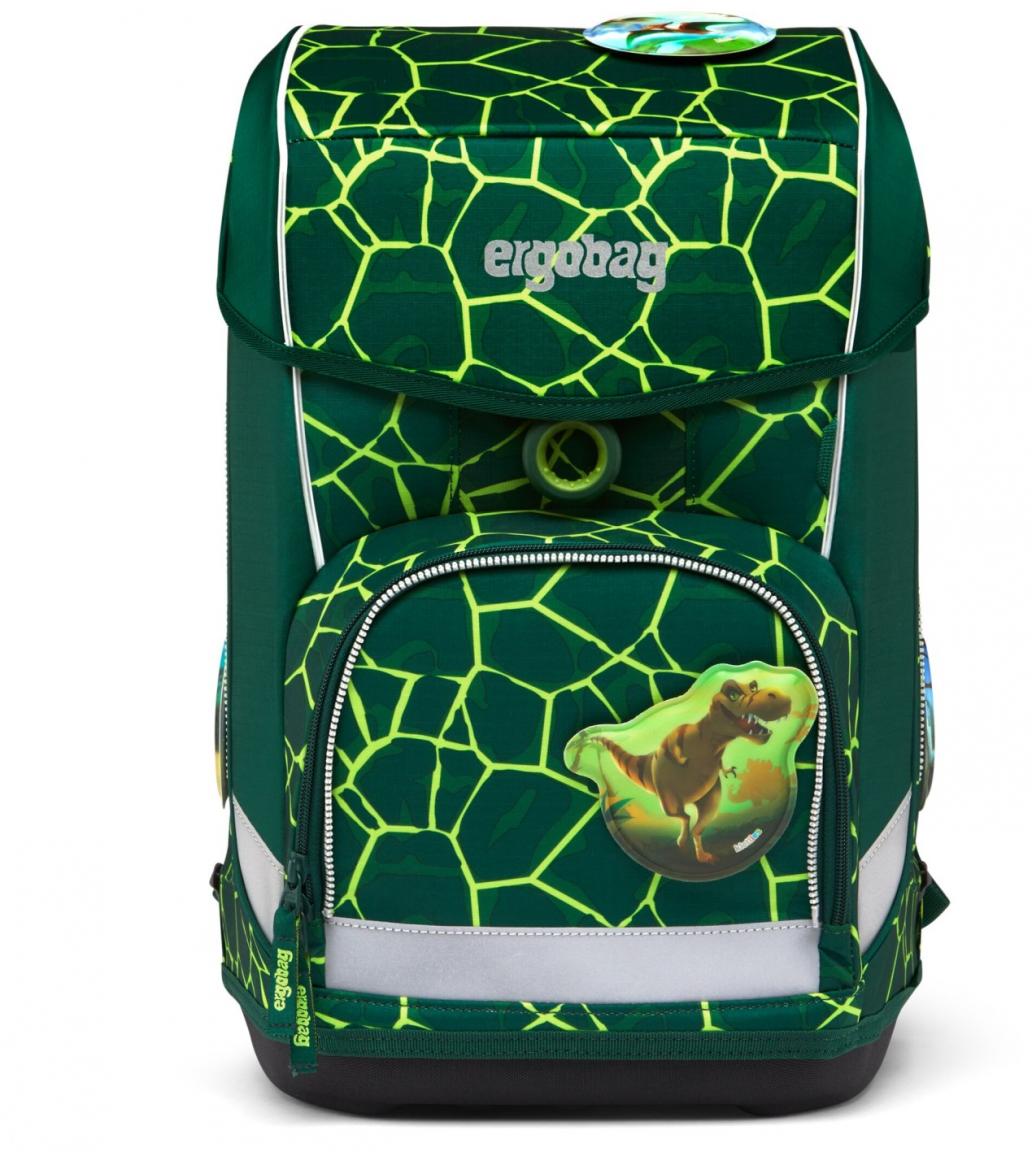 Schulranzenset Ergobag Cubo Light BärRex Dinosaurier grün