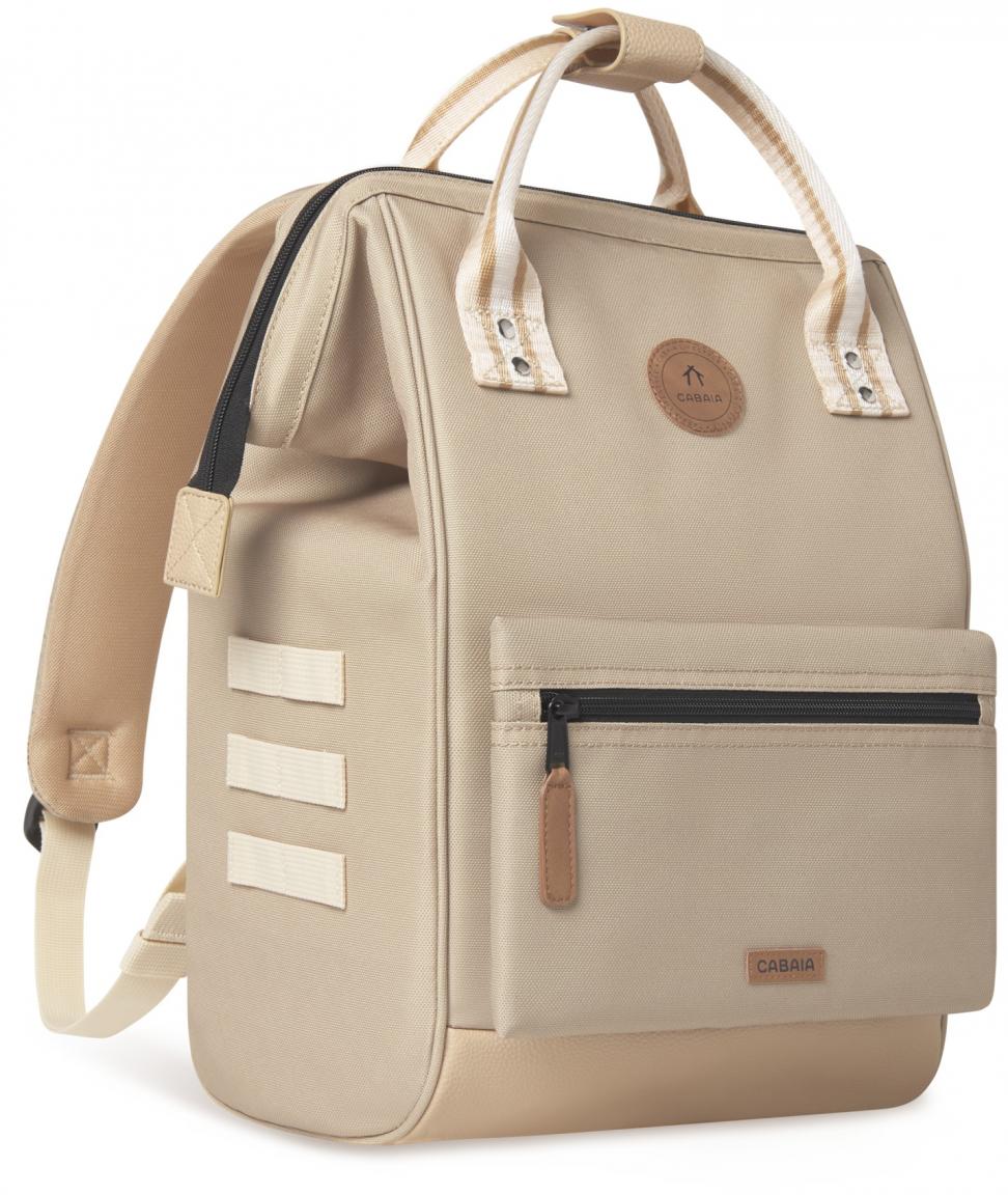 Schulrucksack Cabaia Adventurer Medium beige Wechselpouch Lobito