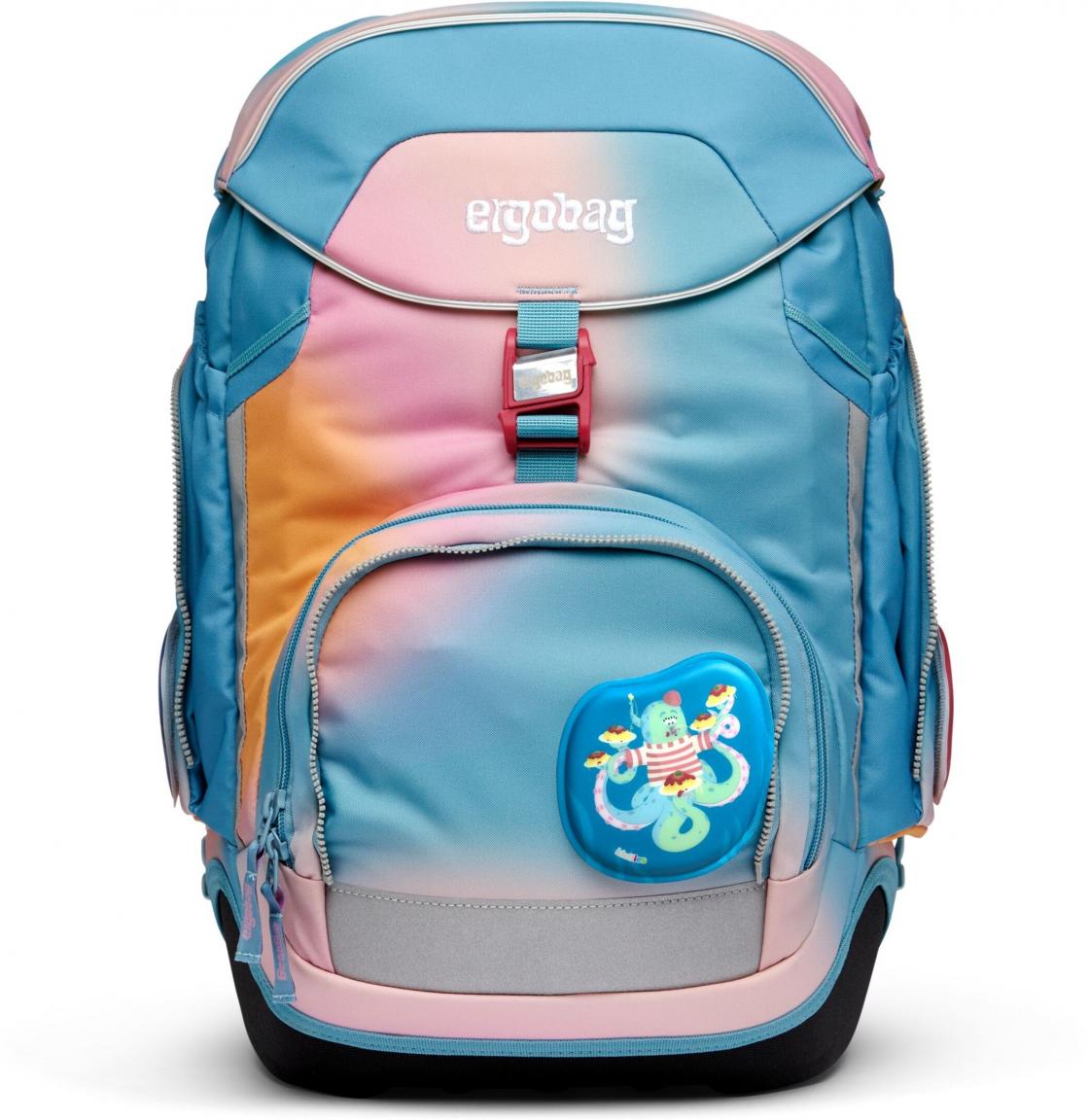 Schulrucksack Ergobag Pack UrlaubsfieBär Farbverlauf blau rosa Komplettset