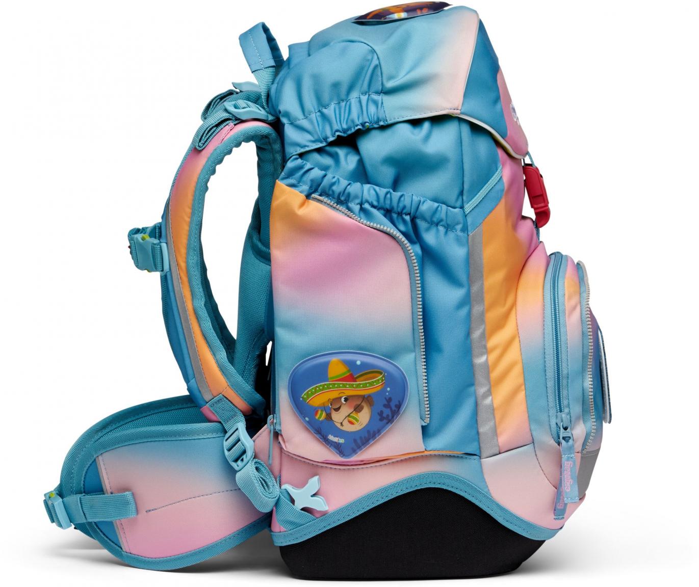 Schulrucksack Ergobag Pack UrlaubsfieBär Farbverlauf blau rosa Komplettset