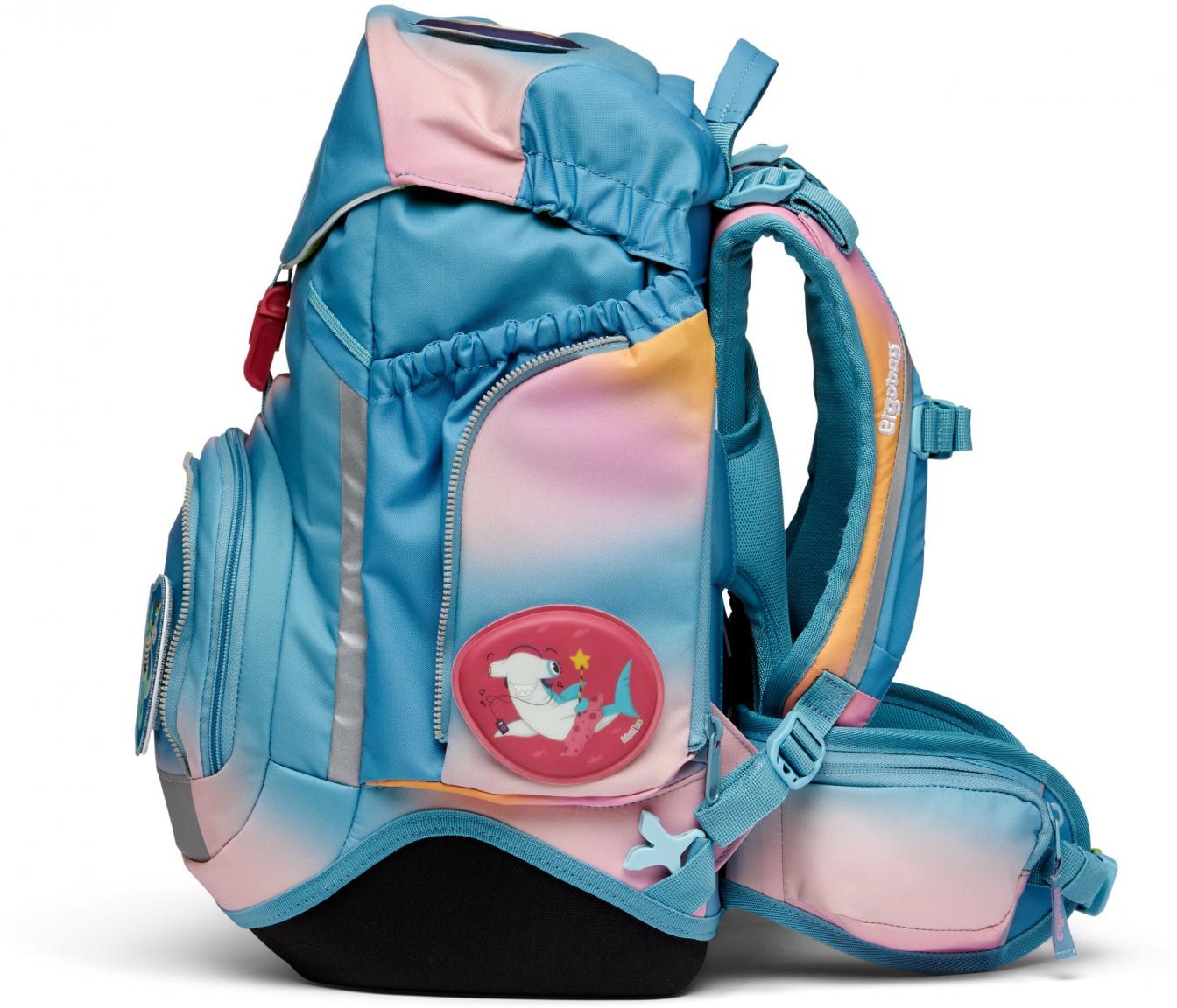 Schulrucksack Ergobag Pack UrlaubsfieBär Farbverlauf blau rosa Komplettset