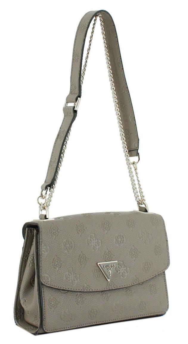 Schultertasche Cresidia Guess Dark Taupe Kettenhenkel