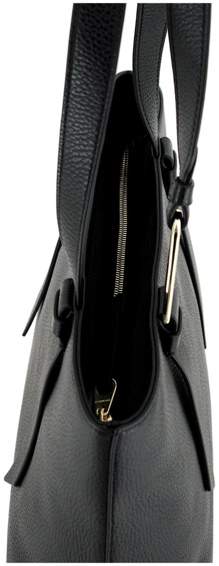 Schultertasche Malory schwarz Medium Coccinelle Echtleder