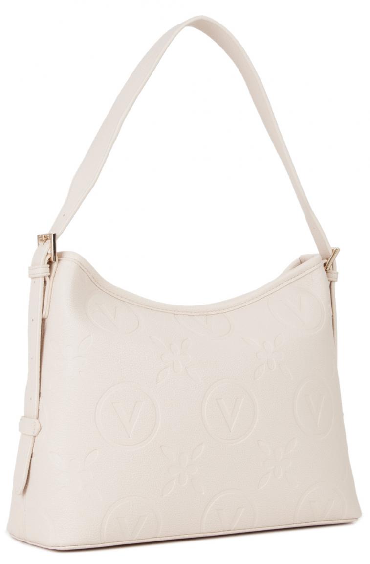 Schultertasche hellbeige Valentino Samba Ecru Alloverprägung