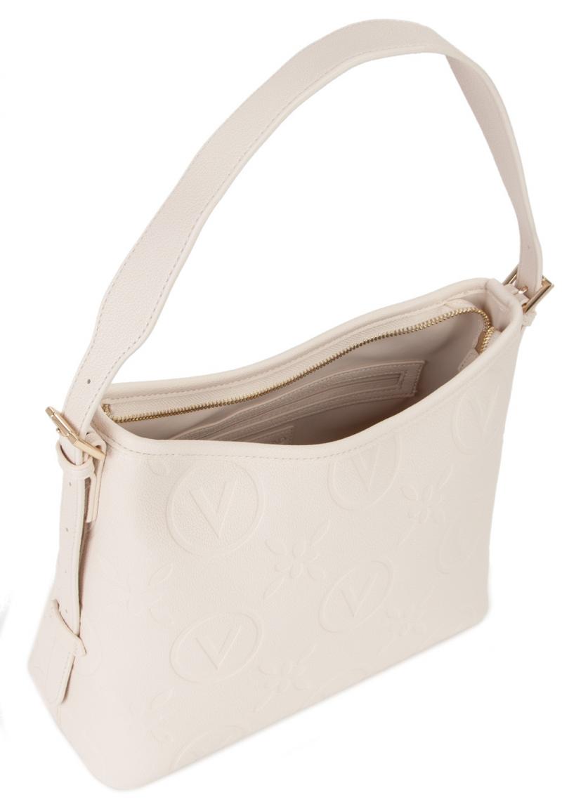 Schultertasche hellbeige Valentino Samba Ecru Alloverprägung