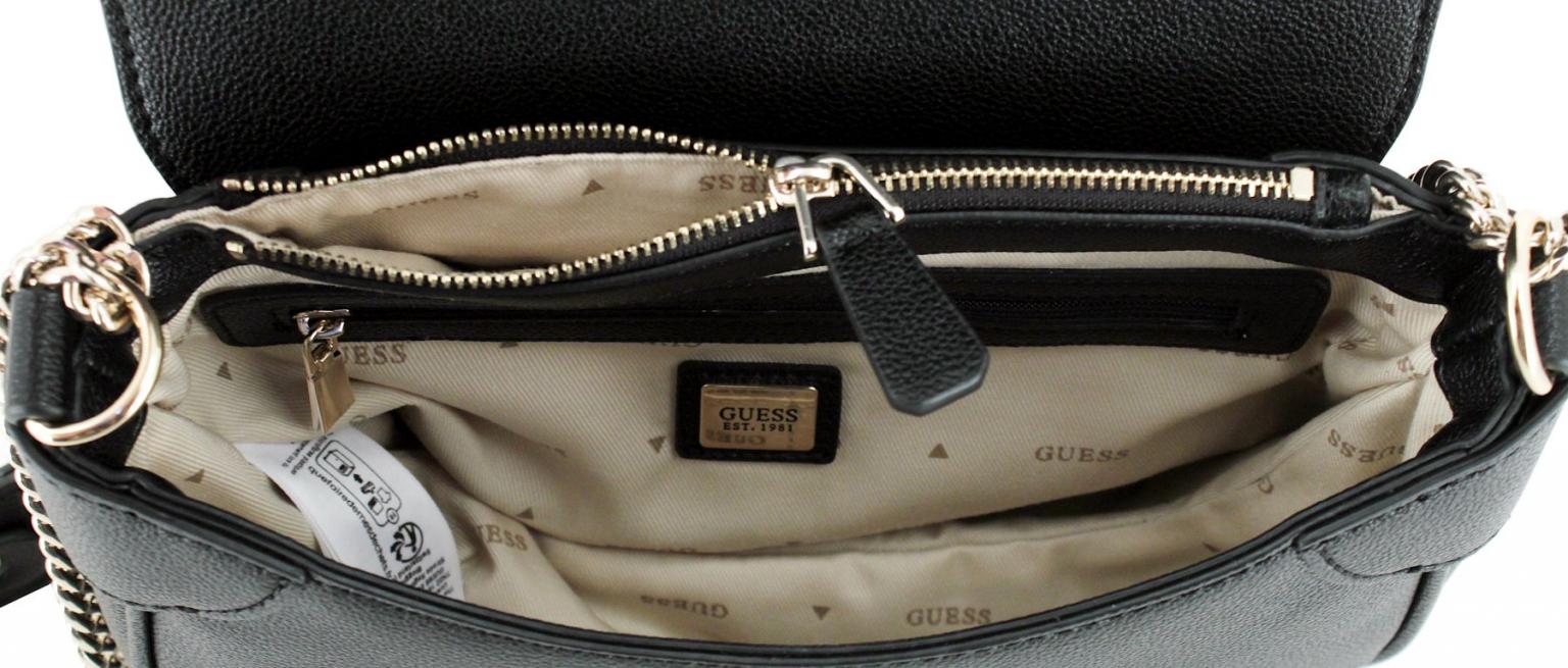 Schultertasche mit Überschlag Guess Fedora Black 