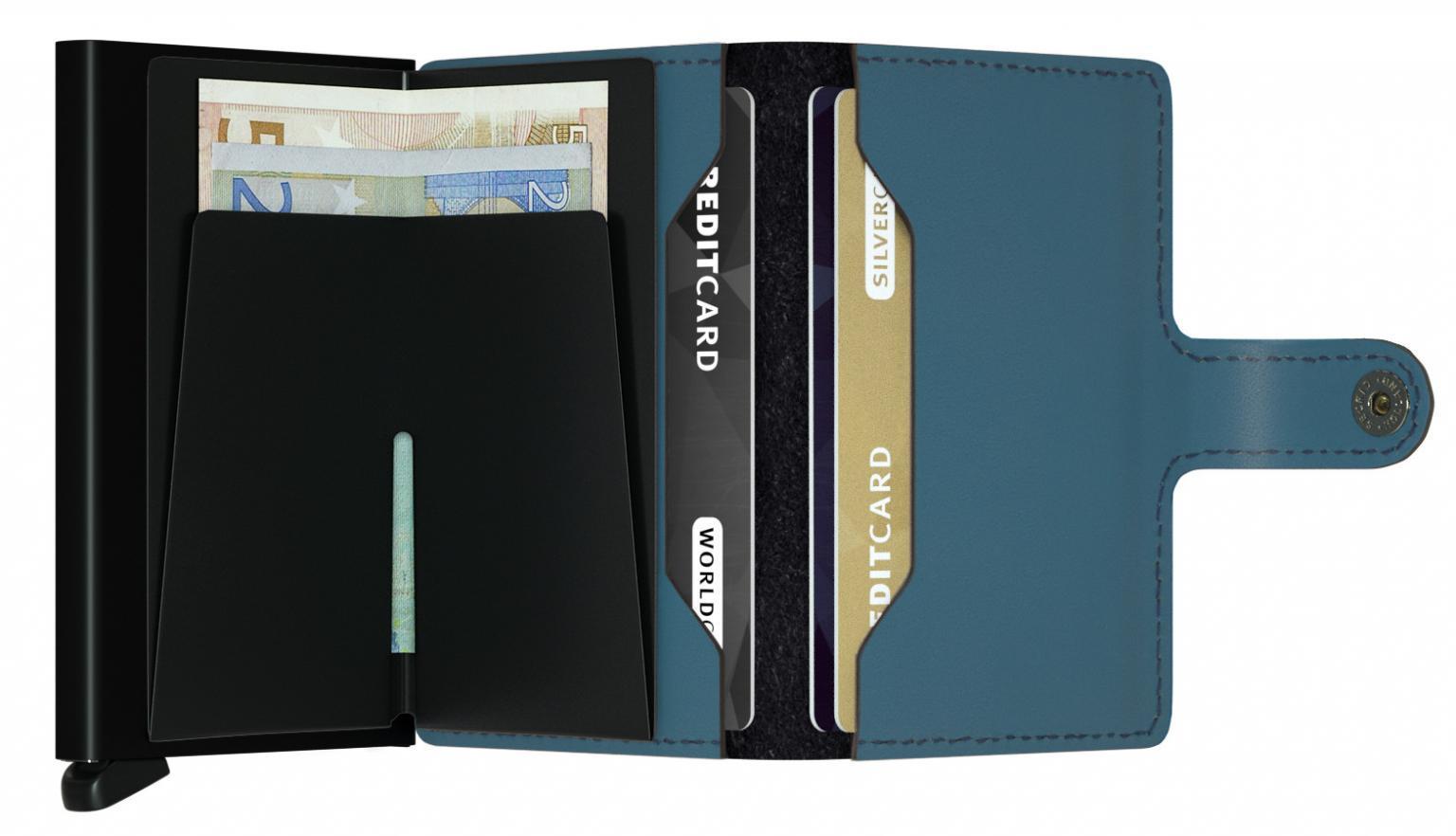 Secrid Miniwallet Kartenetui RFID Matte Petrol Leder