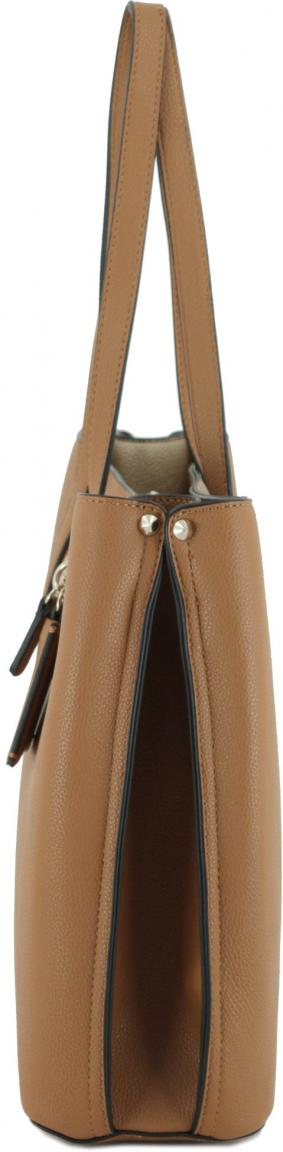 Shoppertasche Guess Meridian Mocha Logo dunkelbraun Print