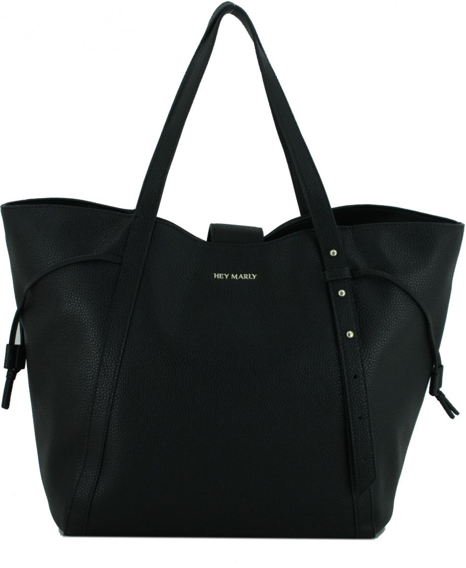 Shoppertasche Hey Marly Pretty Wonder M schwarz recyceltes Leder