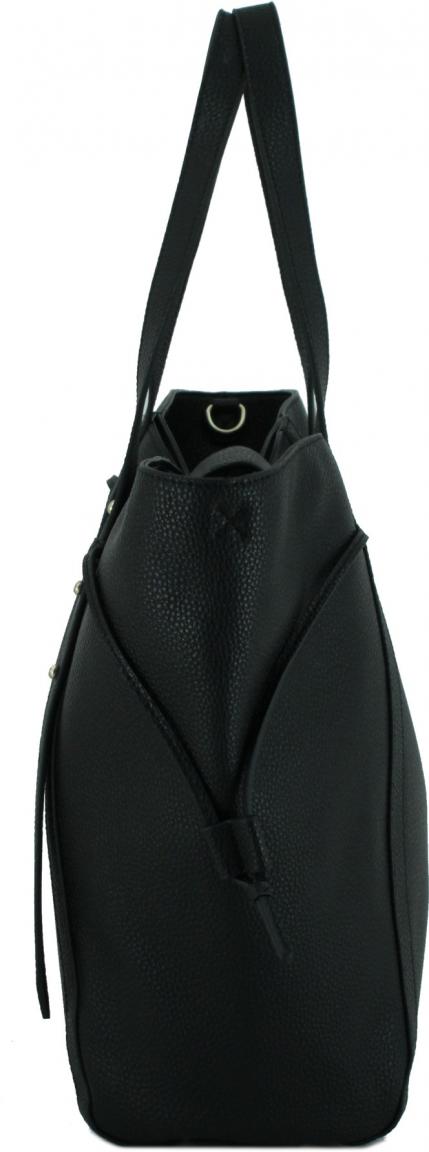 Shoppertasche Hey Marly Pretty Wonder M schwarz recyceltes Leder