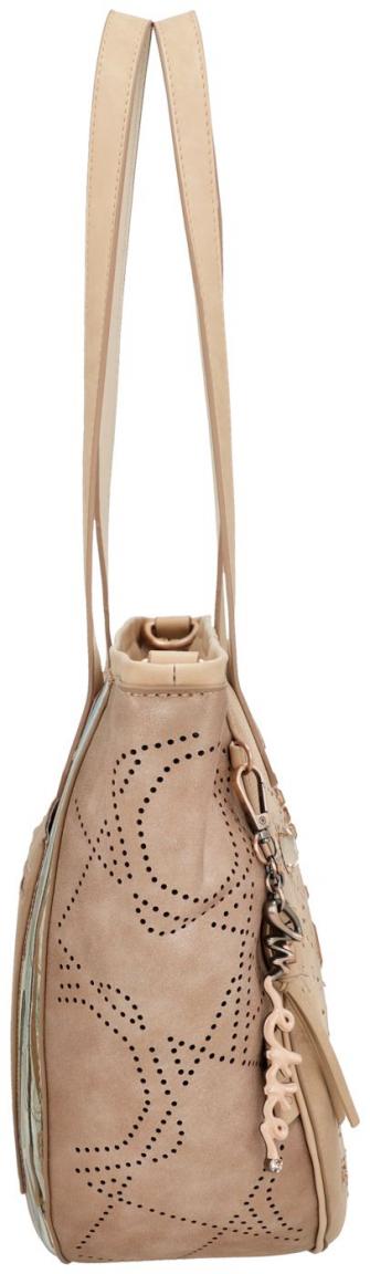 Shoppertasche hellbeige Glitzersteine bestickt Anekke Hollywood Studio Nude