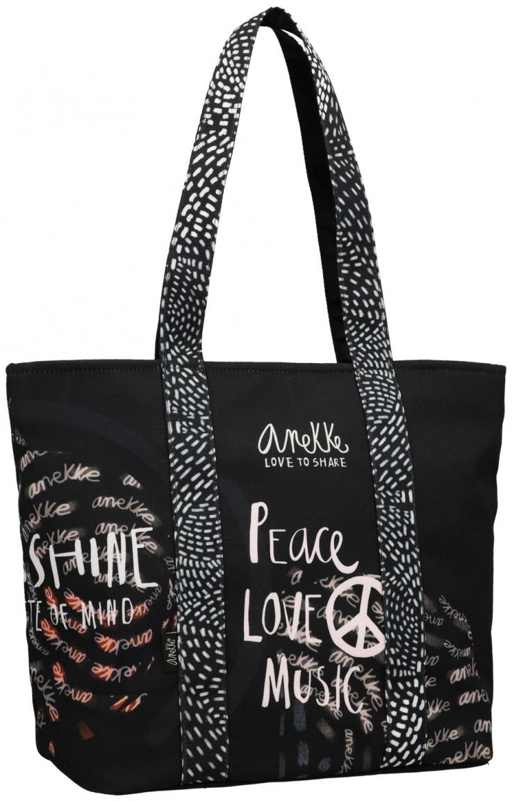 Shopping Bag schwarz San Francisco Anekke Peace & Love