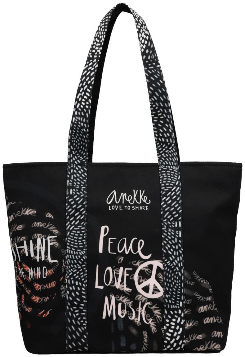 Shopping Bag schwarz San Francisco Anekke Peace & Love