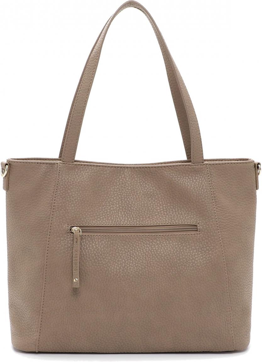 Shoppingbag mit Mustergurt Cory Suri Frey Taupe 