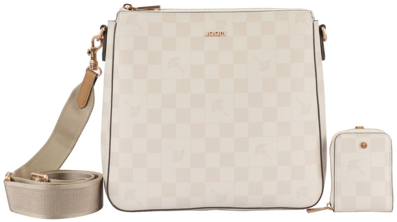 Shoulderbag Joop Cortina Piazza Jasmina Birch hellbeige Schachbrett