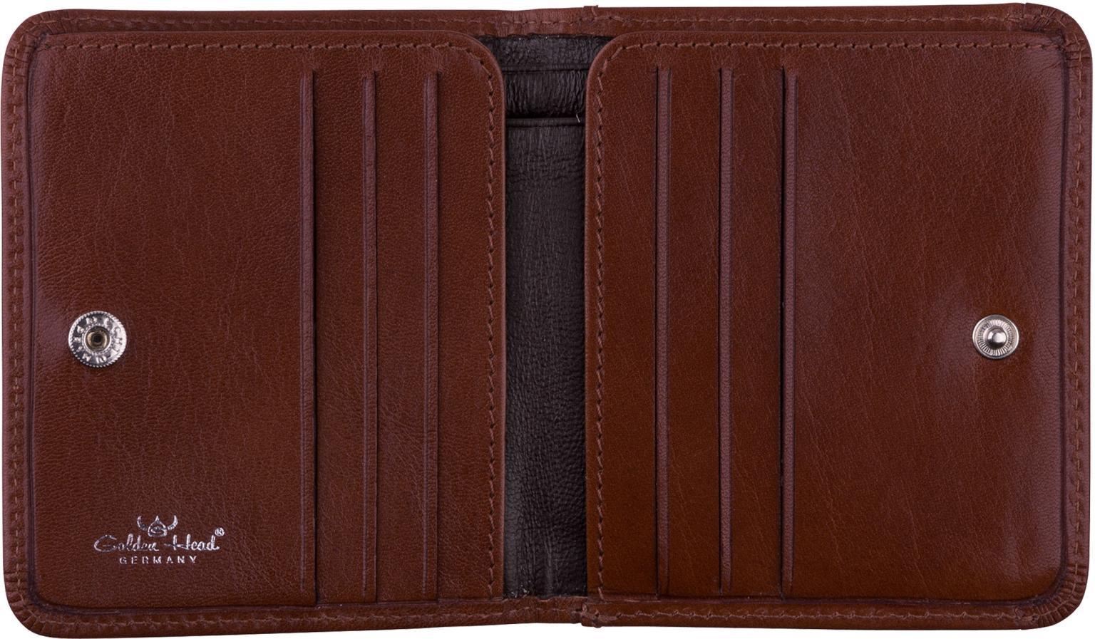 Slim Wallet Golden Head Colorado tabacco Braun RFID Protect